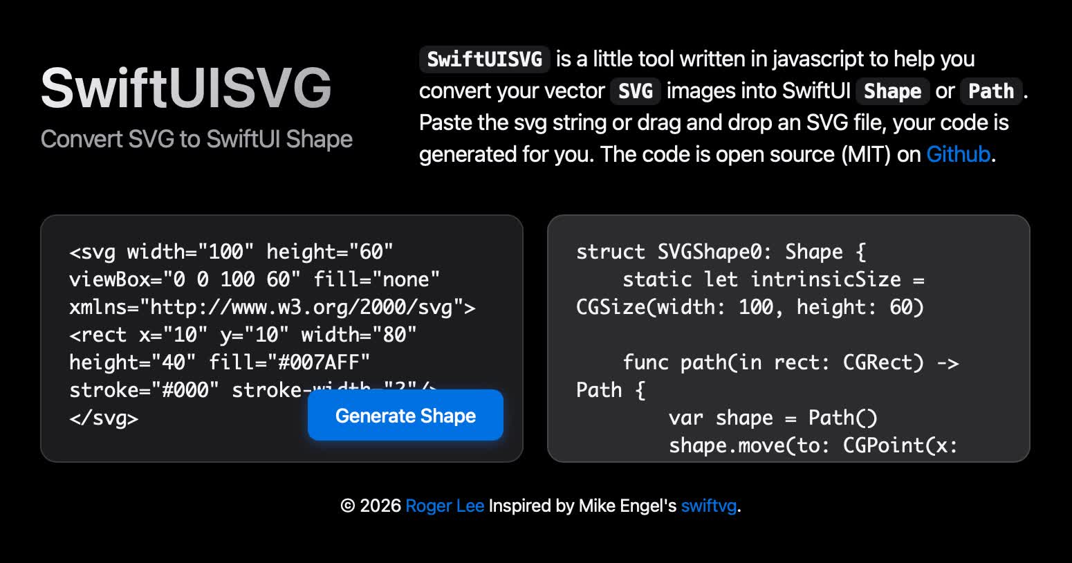 SwiftUISVG – Convert SVG path data to a SwiftUI Shape